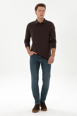 Erkek Koyu Kahverengi Basic Sweatshirt - U.s. polo assn фото 11