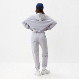 Костюм женский спортивный (толстовка и брюки) MIST, размер 44-46, серый