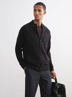 Dik Yaka Cepli Erkek Triko H?rka