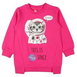 CRB wear/CWK 62510 Платье модель туника для девочки, фуксия/Ex.Cherubino