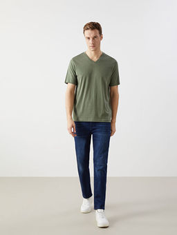 V Yaka K?sa Kollu Penye Erkek Ti??rt