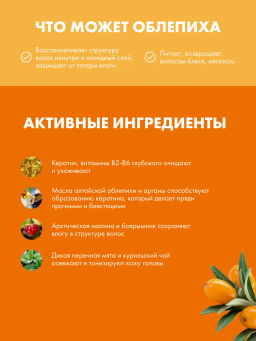 "NS" OBLEPIKHA Шампунь глубокое Очищ.и Уход д/норм.жирных волос 400мл