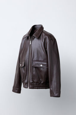 FAUX LEATHER JACKET WITH POCKETS
