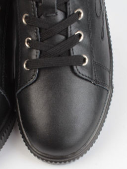 05-PDD165-3 BLACK Кроссовки женские (натуральная кожа) - Фабричный китай фото 10