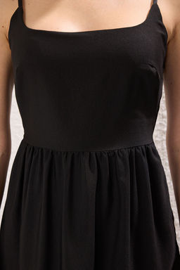 TRENDYOLMILLA K?rm?z? Etegi Belden Ac?lan Pamuk Kar?s?ml? Maxi Dokuma Elbise TWOSS24EL00386  фото 19