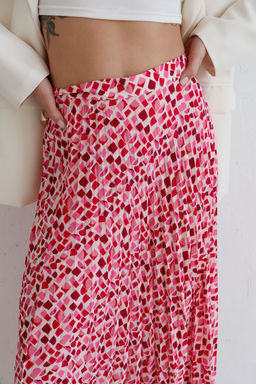 12601 Юбка-плиссе розово-красная - Martichelli фото 4