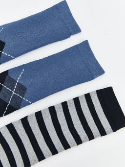 Desenli Erkek ?ocuk Havlu Soket ?orap 3l?