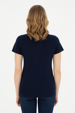 Женская темно-синяя футболка - U.s. polo assn фото 12