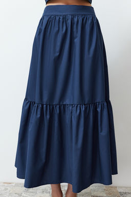 TRENDYOLMILLA Indigo Klos Pamuklu Maxi Boy Dokuma Etek TWOSS24ET00059  фото 5