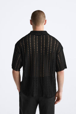 CROCHET KNIT POLO SHIRT - Zara фото 3