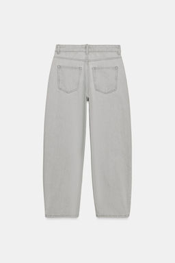 JEANS ZW COLLECTION TAPERED TIRO MEDIO / Gris - Zara фото 7