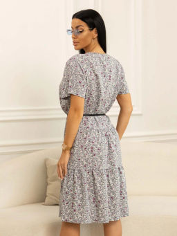 Платье женское, цвет сиреневый серый - Барболета фото 3