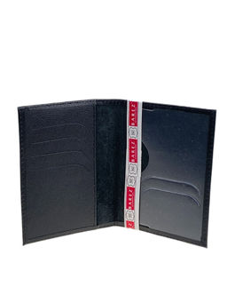 Обложка на паспорта из натуральной кожи, цвет черный - Greta фото 2