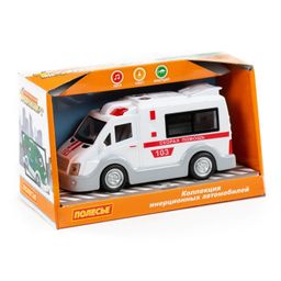 Скорая помощь, автомобиль инерционный (со светом и звуком) (в коробке)