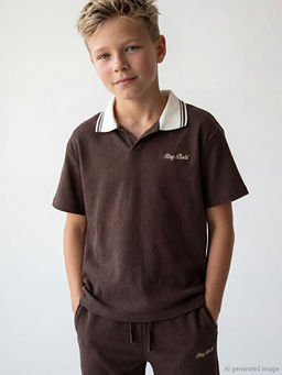 Polo Yaka Nak??l? Erkek ?ocuk Ti??rt