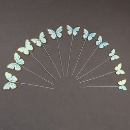 Набор для украшения торта Бабочки 11 шт., цвет голубой - Страна карнавалия фото 2