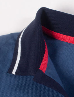 Футболка-поло из трикотажа пике с эластаном