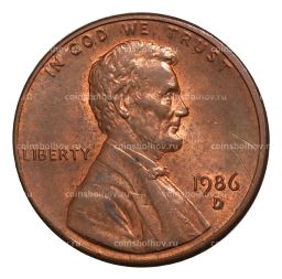 1 цент 1986 года D США