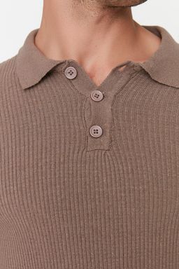 Trendyolmilla Man Haki Fitted Dar Kal?p Pamuklu Polo Yaka Dugmeli Fitilli Orgu Kazak TMNAW21KZ0567 фото 4