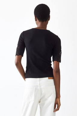 Top de canal? con inserciones de encaje - H&m фото 7