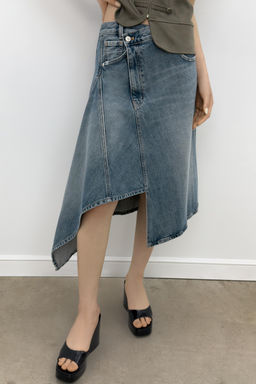 FALDA DENIM TRF ASIM?TRICA / Azul - Zara фото 3