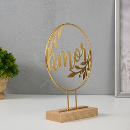 Фигурка металл Любовь с ветками, золото, 5?15.5?21 см