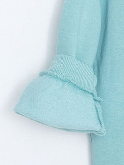 Bisiklet Yaka Kal?n K?z ?ocuk Sweatshirt