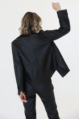 Рубашка из искусственной кожи - Looklikecat фото 5