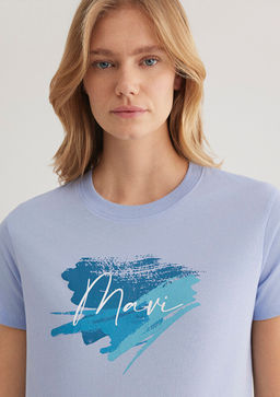 Mavi Bask?l? Mavi Tisort  фото 5