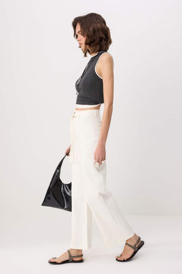 Beyaz Kemer Detayl? Normal Bel Wide Leg Jeans TWOSS26JE00277 - Trendyolmilla фото 3