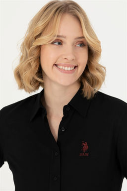 U. S. Polo Assn Женская черная рубашка с длинным рукавом - U.s. polo assn фото 2