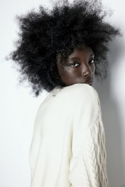 Vestido en punto trenzado - H&m фото 4