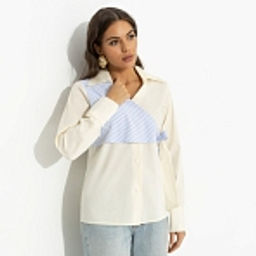 Рубашка из хлопка, Модная цель (желтая) - Charutti фото 14