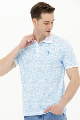 Мужская бирюзовая футболка с воротником-поло Неожиданная скидка в корзине