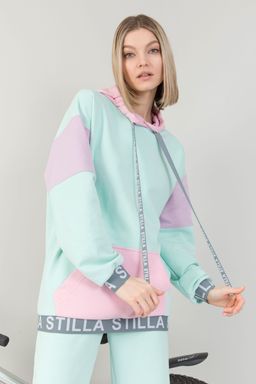Джемпер комбинированный из футера - Stilla фото 4