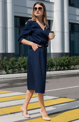 Элегантное платье темно-синий - Donna saggia фото 3