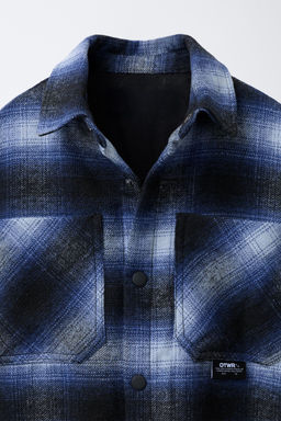 QUILTED CHECK OVERSHIRT - Zara фото 3