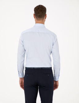 A__k Mavi Regular Fit Uzun Kollu Basic G_mlek