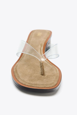 VINYL BLOCK HEEL SANDALS - Zara фото 9