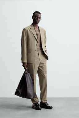 TEXTURED SUIT TROUSERS - Zara фото 4