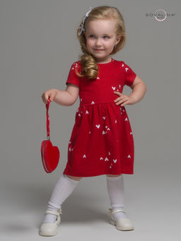 Платье Лето беленькие сердечки