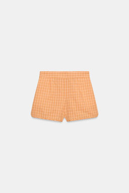 SHORTS CUADROS / Naranja - Zara фото 7