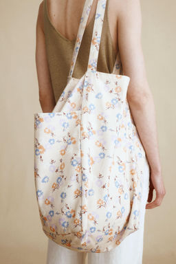 BOLSO ALGOD?N ESTAMPADO FLORES CREATED BY CARAMEL LONDON X ZARA / Multicolor  фото 3