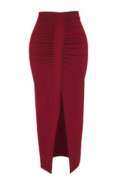 Bordo Dokuma Maxi Plaj Etek TBESS23ET00021