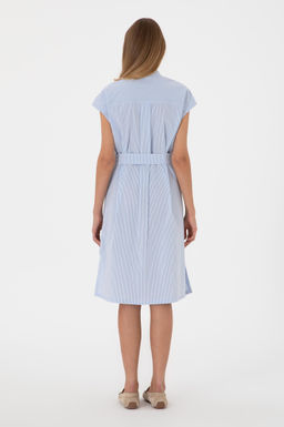 Kad_n Mavi Dokuma Elbise Sepette S_rpriz _ndirim - U.s. polo assn фото 4