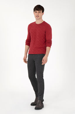 Erkek Slim Fit Bisiklet Yaka Vi_ne Basic Kazak - U.s. polo assn фото 4