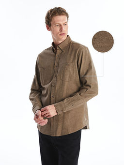 Regular Fit Uzun Kollu Gabardin Erkek G?mlek