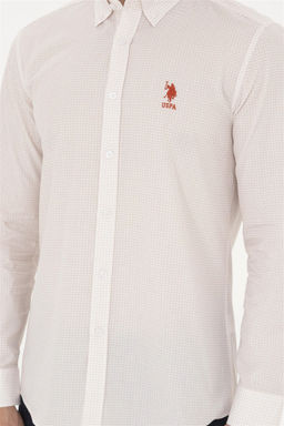 Мужская пудровая рубашка с длинным рукавом - U.s. polo assn фото 6