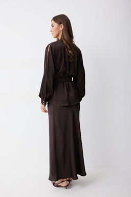 Юбка LYUSHe 4238 коричневый  фото 7