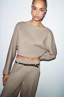LONG SLEEVE CROP TOP - Zara фото 11